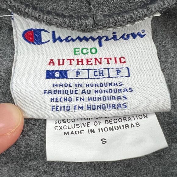 New Champion NYC Women Gray Hoodie Long Sleeve Fleece Pullover Sweater  US S - Picture 11 of 12